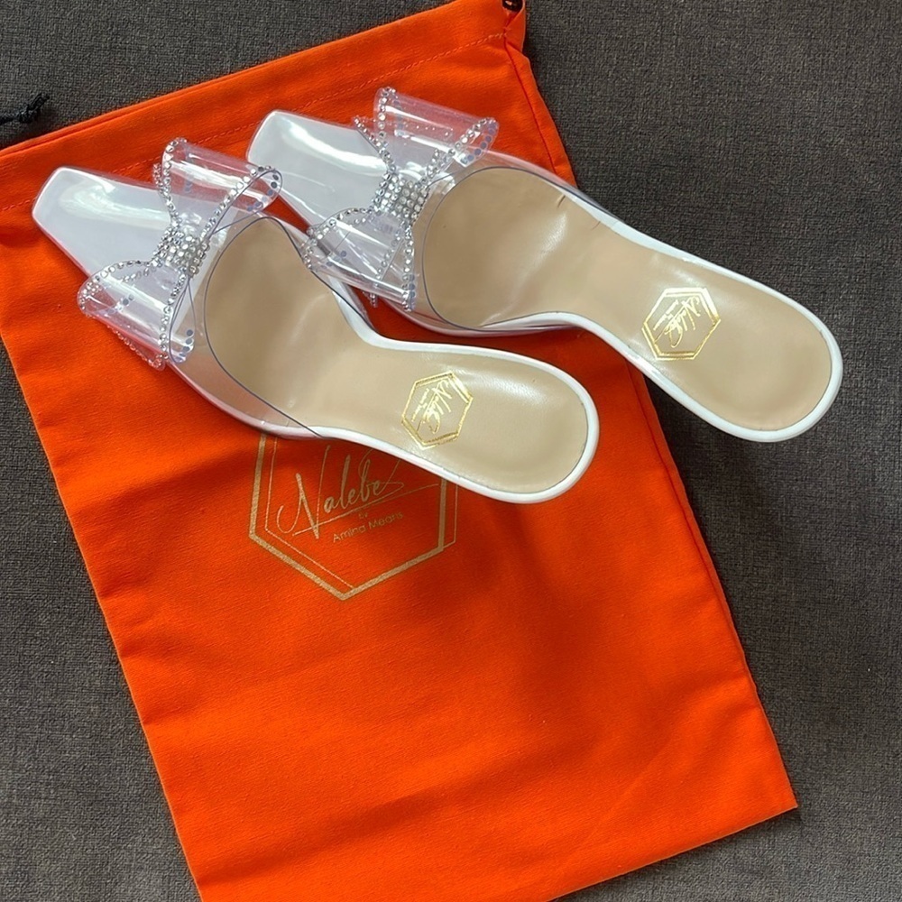 Nalebe by Amina Means - Dimante Mule PVC - Clear - Picture 3 of 14